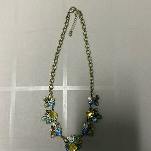 NEW Blue & Crystal Paula Shell Cluster Necklace